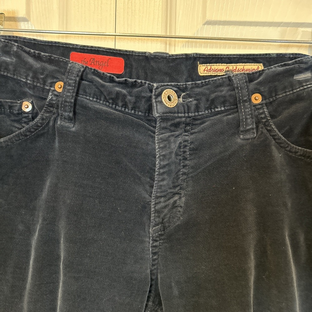 Adriano Goldschmied AG Womens Jeans Pants The Angel 30 Regular Velvet Blue Boot - Picture 3 of 7